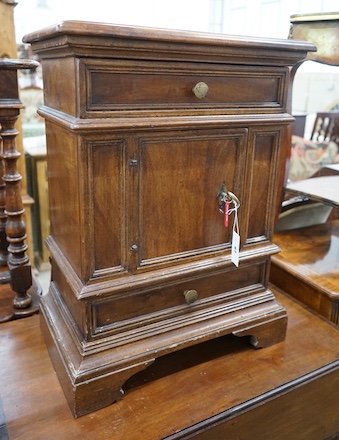 A 19th century style French provincial walnut small side cabinet